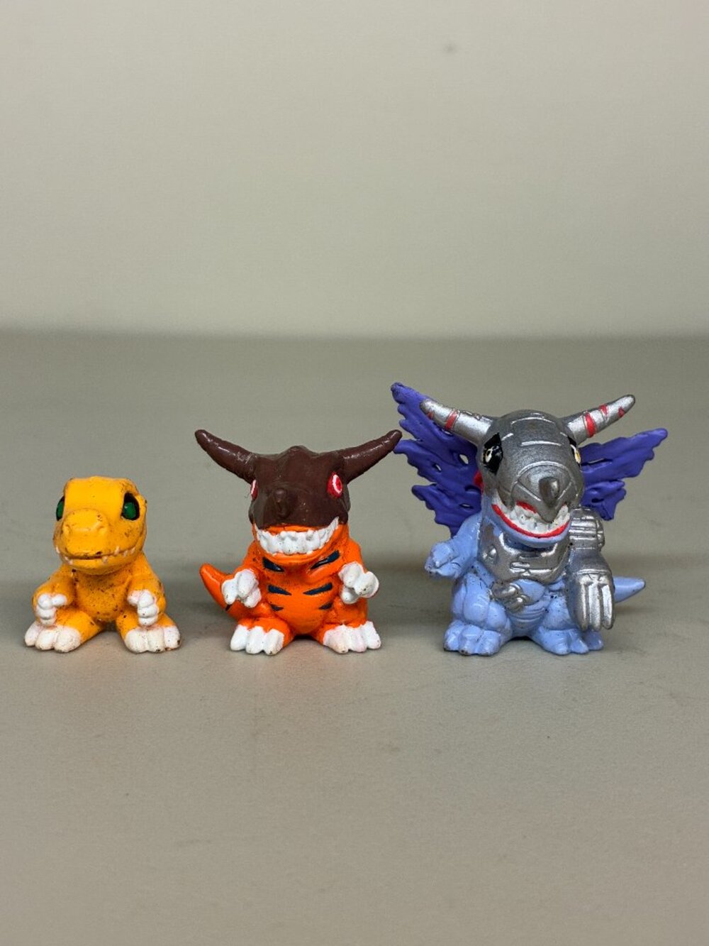 Vintage Digimon Mini Figures Lot Agumon Greymon MetalGreymon Blue Virus Bandai